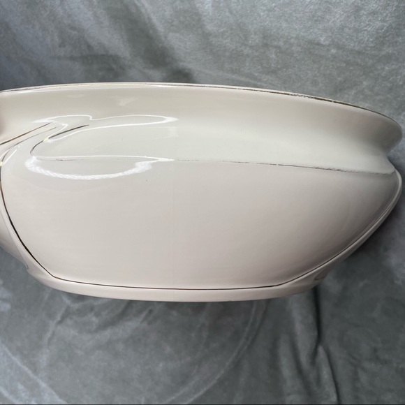 Antique Villeroy & Boch Wash Stand Set Pitcher, Basin and Soap Tray Ivory Gold - Picture 4 of 16